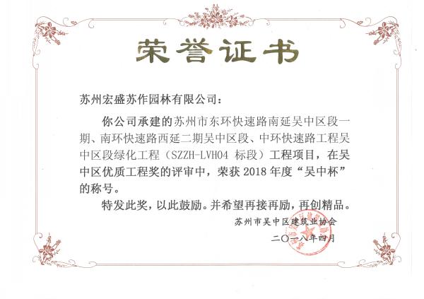 2018年“吴中杯”-中环快速路南延